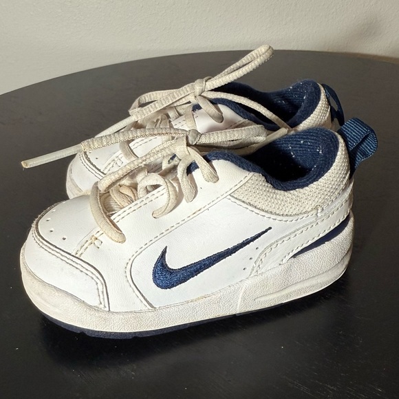Infant Toddler Nike Sneakers Little Pico III White and Navy Size 5C - Picture 5 of 10